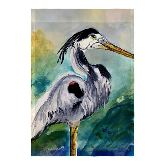 Betsydrake FL1171 12.5 x 18 in. Betsys Blue Heron Flag