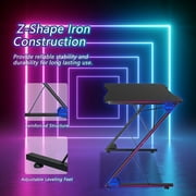 Gymax 43.5 inch Gaming Desk Z Shape Office PC Computer Desk Gamer Tables w/ LED Lights