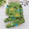 thumbnail image 2 of UAYOTSE Boys Girls Fleece Pajamas Pj Set Warm Winter Fall Sleepwear Soft Tops Pants,Sizes 6-12 Months, 2 of 5