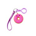 thumbnail image 1 of LLavero de Donut de dibujos animados, colgante de llavero de coche, colgante de plástico blando de PVC, pequeño regalo (4 Uds., rosa, azul, morado, rojo) JAMW Sencillez, 1 of 2