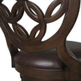 thumbnail image 5 of Upholstered 31in. Bar Stool with Back and Swivel- Distressed Walnut, 5 of 8