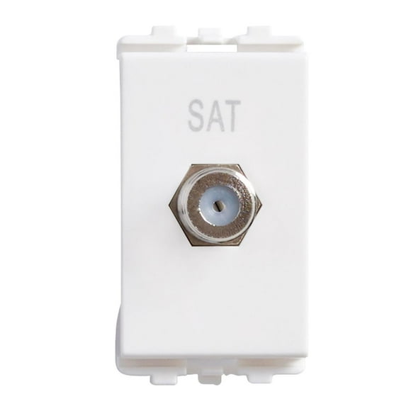 Toma Coaxial Tv Estévez Omega Plástico Blanco
