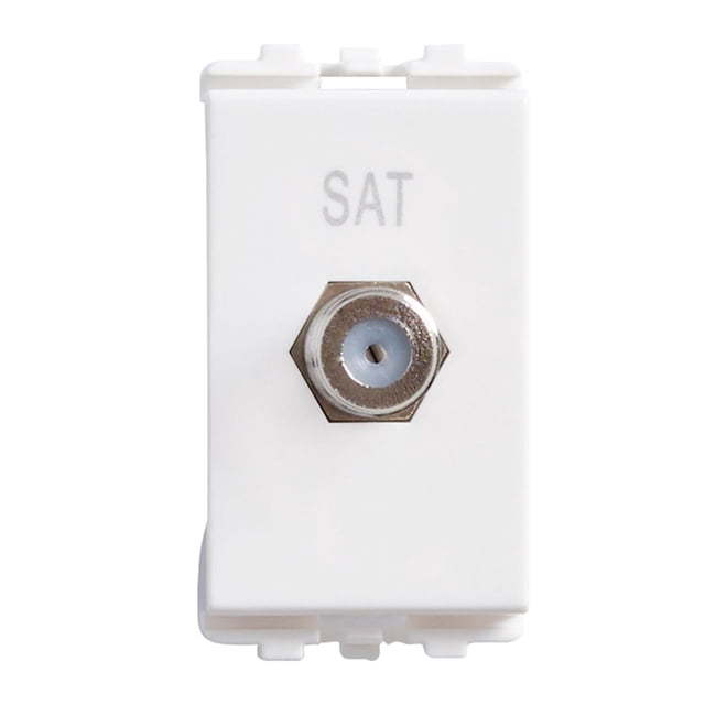 Toma Coaxial Tv Estévez Omega Plástico Blanco