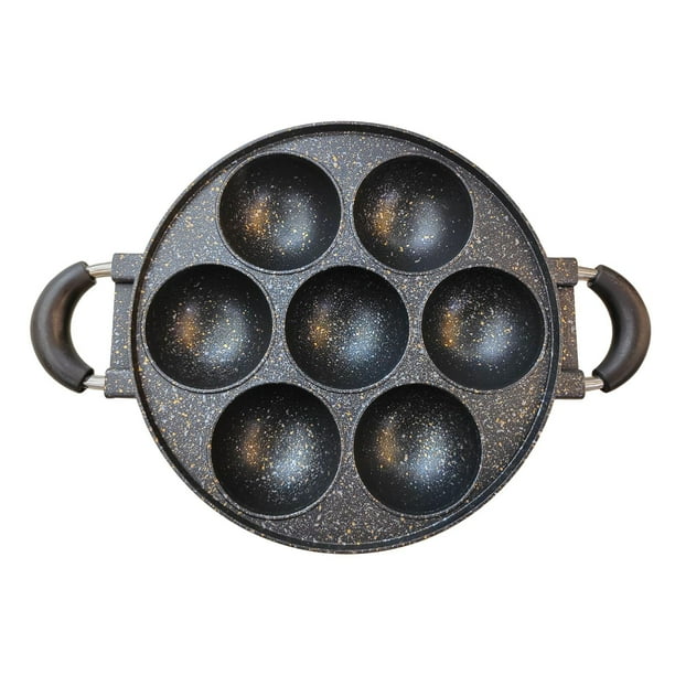 Molde redondo para muffins, antiadherente, resistente al calor, con asa, de aleación de aluminio duradera. negro con punto