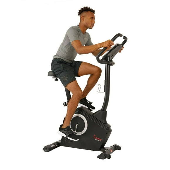 Sunny Health & Fitness Magnetic Upright Exercise Bike, Programmable Monitor And Pulse Rate Monitoring - SF-B2883
