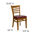 thumbnail image 5 of Flash Furniture HERCULES Series Ladder Back Cherry Wood Restaurant Chair - Burgundy Vinyl Seat, 5 of 11