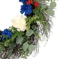 thumbnail image 4 of Northlight Americana Mixed Foliage and Florals Artificial Patriotic Wreath - 24"- Unlit, 4 of 8
