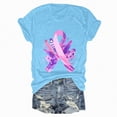 thumbnail image 5 of Towmus Women Breast Cancer T Shirts Short Sleeve Crew Neck Tshirts Ribbon Graphic Tees Cancers Awareness Shirts Gifts for Blouse Survivor, 5 of 5