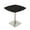 Black Cypress w/Silver Base, variant on 42" Small Arc Boat Bistro Height Table Square Metal Base Bar Table