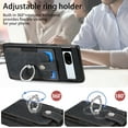 thumbnail image 3 of ELEHOLD Wallet Case for Google Pixel 8,with Card Holder 360° Rotation Ring Holder Stand Function Shockproof Anti-Scratch Protective Luxury Leather Purse Case,black, 3 of 8
