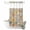 BohemianZF0003, variant on No Hook Shower Curtain with Built-in Rings - Rustic Field Washable Waterproof Fabric Bathroom Curtains for Hotel,Rentals, Stall 36 X 72 Inch , Silhouette Flower Herb Sage Green