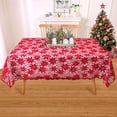 thumbnail image 2 of YQHWQ Christmas Red Lace Rectangular Tablecloth x 84 Inch Festive Maple Leaf Tablecloth Cover Party Valentine's Day Winter Red Decorative Tablecloth for Restaurant Kitchen Coffee Table, 2 of 5