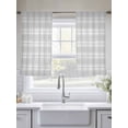 thumbnail image 5 of Sheer Curtains 54 Inches Long 2 Panels, Gray Tartan Classic Plaid Rod Pocket Curtain Voile Draperies, Country Style Light Filtering Window Treatment for Living Room Kitchen Bedroom, 5 of 8
