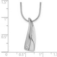 thumbnail image 2 of 925 Sterling Silver Polished and satin Lobster Claw Closure White Ice Satin .01ct. Diamond Necklace 18 Inch - Chain Neck, 2 of 2