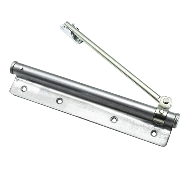 GOOHOCHY Cierrapuertas automático para uso doméstico, con resorte oculto y bisagra, sin perforación (plateado)