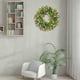 thumbnail image 4 of Corona Primavera Verano | Guirnalda de hojas y ranúnculos coloridos de 15" | Colgante decorativo de plástico para puerta de entrada | Decoración de entrada vibrante para el hogar | Atractivo, 4 of 5