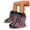 Pink, variant on Fuzzy Snow Boots for Women 2025 fashion Winter Furry Mid Calf Flat Heel Fluffy Plush Warm Short Booties