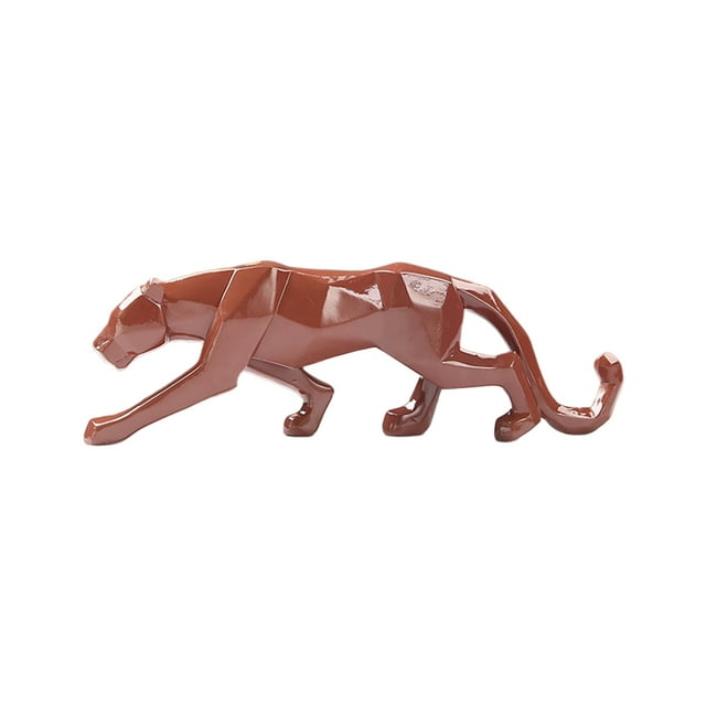 Transemion en Résine Forme Animale Sculpture Brillant Décoratif Décoration Ornement Rouge 1Set