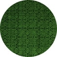 thumbnail image 1 of Ahgly Company Indoor Round Abstract Green Modern Area Rugs, 4' Round, 1 of 4