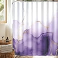 thumbnail image 2 of Marble Shower Curtain Purple Marble Shower Curtain for Room Decor Modern Shower Curtain for Bathroom Decor with Hooks 72x72 in, 2 of 5