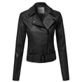 thumbnail image 4 of FashionOutfit Women's Classic Belted Biker Jacket, 4 of 4