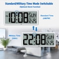 thumbnail image 4 of Reloj de pared digital WalLarge de 14.5 pulgadas con temperatura y fecha, 4 of 6
