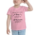 thumbnail image 3 of Promoted From Dog Daddy To Human Daddy Cute Toddler Tshirts for Boys Girls (Pink, Youth M), 3 of 5