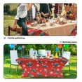 thumbnail image 5 of TSOVTHRID Tractor Snowflake Print Stretch Table Cloth for Rectangular Tables, Washable Wrinkle Resistant Table Cover, Merry Christmas Print Fitted Table Cover for Party, Birthday Christmas Decor, 5 of 7