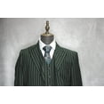 thumbnail image 3 of Mens Vitali Modern Fit Suit 3pc Dark Green Chalk Striped Formal Suit M1532-NP-PK, 3 of 8