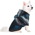 thumbnail image 2 of Fotbe 3D Realistic Shark Sudadera con Estampado para Perros Pequeños – Suéter con Capucha para Mascotas, Tela Suave de Forro Polar con Bolsillo-Medium, 2 of 7