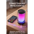 thumbnail image 4 of Bocina Inalámbrica Portátil 360 con Luz LED y Micrófono Integrado Negra, 4 of 6