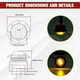 thumbnail image 5 of Retrok 10/20pcs LED Round Clearance Light 12V Waterproof Car Side Marker Light Bright Truck Trailer Yellow/Red Indicator Light Universal Auto Identification Lamp for Car Trailer Truck RV, 5 of 10