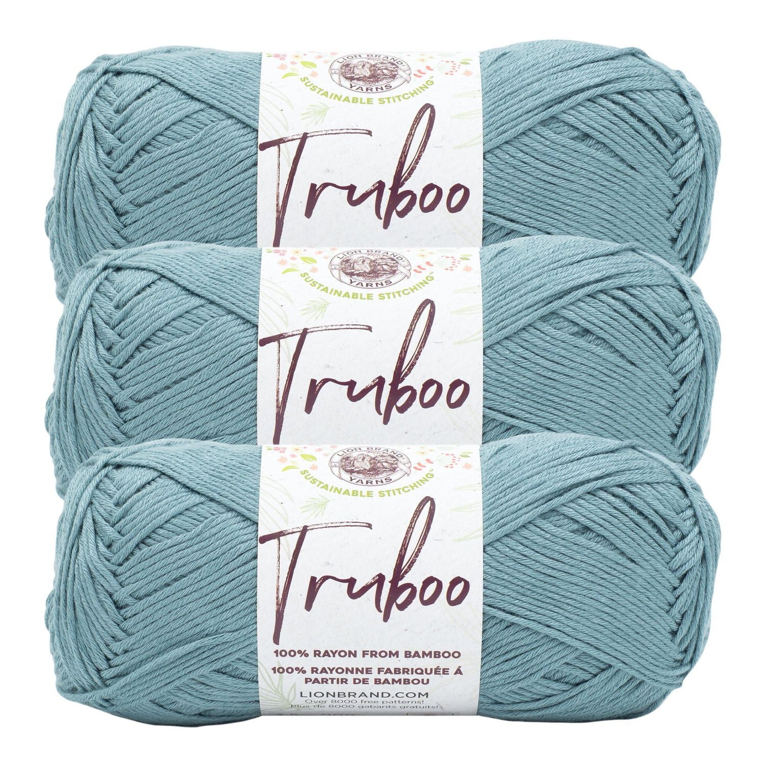 Fil Lion Brand Truboo Fil de Bambou #3 Léger/DK, 100g/ 220m
