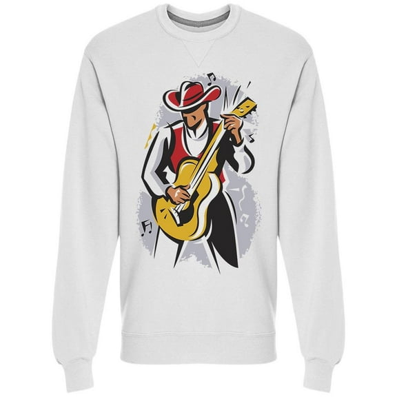 Country Guitar Player Sweatshirt Men -Image by Shutterstock, Male Medium
