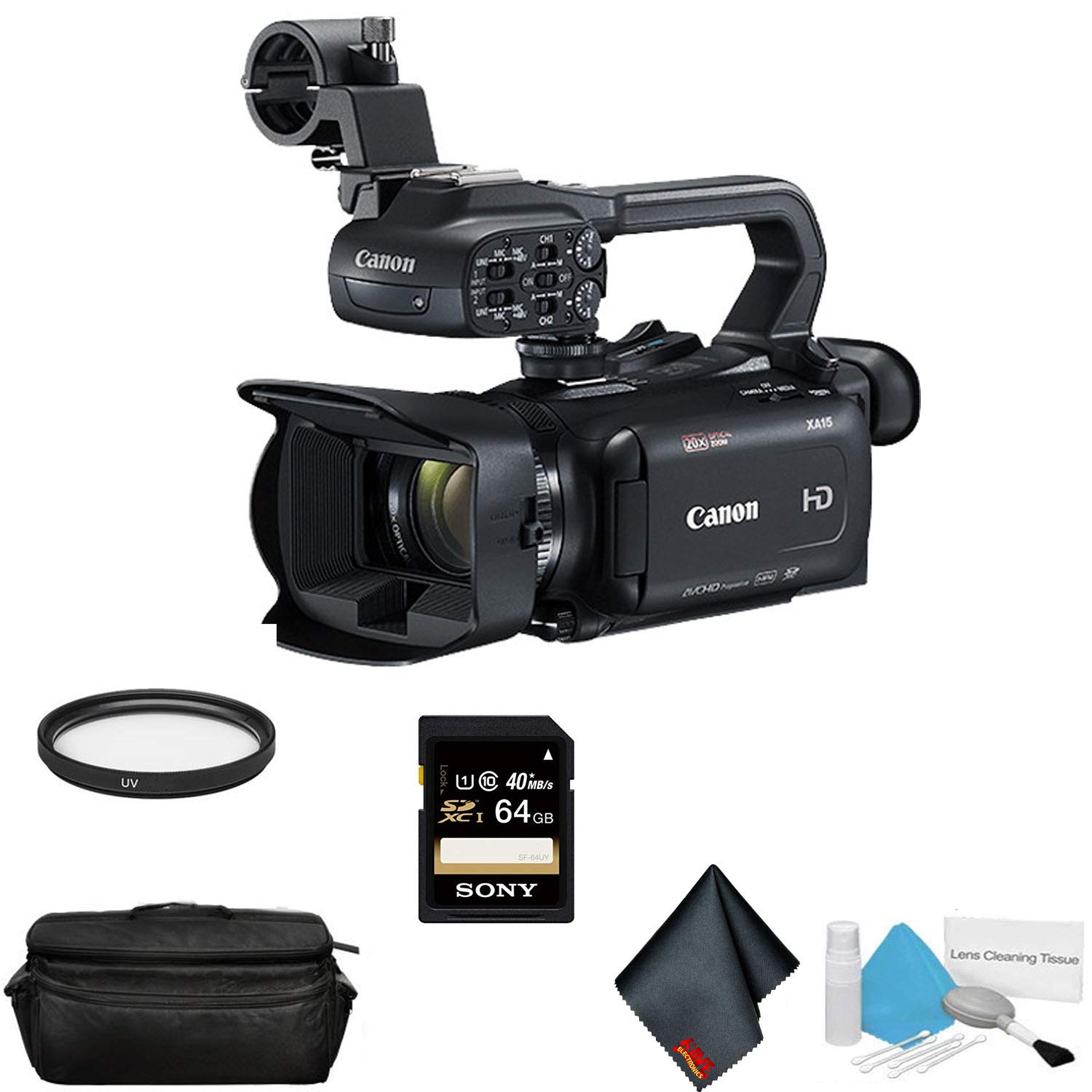 Canon XA15 Compact Full HD Camcorder +SDI, HDMI, and Composite Output