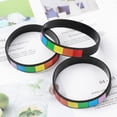 thumbnail image 1 of OULII 5Set Matching Bracelets Silicone Wristbands for Couples and Friends in Events, 1 of 8