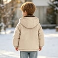 thumbnail image 4 of Posijego 2-9 Years Boys Fleece Lined Coats Warm Fall Winter Outerwear Long Sleeve Hooded Jackets Coats with Pockets, 4 of 6