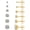 A-002-gold, variant on 6-Pair Earring Set, Hypoallergenic Cubic Zirconia 316L, Stainless Steel, Sizes 3-8mm (Steel Color)