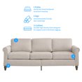 thumbnail image 4 of Puremind 2 Piece Sofa Set for Living Room, 3 Seater Sofa and Loveseat Set, Living Room Furniture Sets, Beige, 4 of 6