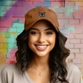 thumbnail image 3 of Dalix Butterfly Embroidered Cap Cotton Baseball Hat Garden Womens in Washed Orange, 3 of 5