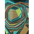 thumbnail image 1 of Ahgly Company Machine Washable Indoor Rectangle Abstract Turquoise Blue Contemporary Area Rugs, 6' x 9', 1 of 4