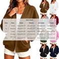 thumbnail image 3 of XPMWRP Women's Oversized Open Front Fleece Cardigan, V-Neck Long Sleeve Coat with Pockets, Casual Lounge Outerwear Navy XXL, 3 of 7