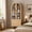 Nature, variant on Walsunny 6-Tier Arched Bookshelf, Farmhouse Bookcase with Glass Doors & Drawers, 70" Tall Display Shelf, Wooden Storage Cabinet for Living Room, Dining Room, Black