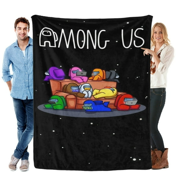 Throw Blanket for Among Us Bed Couch Flannel Blanket for Kids Boys Girls Gifts Soft Warm Home Decor 30x40 Inch