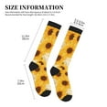 thumbnail image 4 of Pofeuu Vintage Marble Pattern Sunflower Print Compression Socks for Women & Men Circulation - Best Support for Nurses,Running,Athletic,Sports, 4 of 7