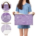 thumbnail image 5 of Foldable Storage Basket Waterproof Fabric Features Metal Frame + Hollow Board Support For Clothing and Toy Storage Mediumx2 Elegant Lavender Design, 5 of 8