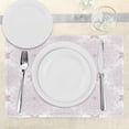 thumbnail image 3 of Ambesonne Purple Mandala Place Mats Set of 4, Victorian Damask, Standard Size, Pale Pink White, 3 of 6