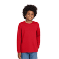 thumbnail image 2 of Gildan Youth Heavy Cotton Long Sleeve T-Shirt, Pure Cotton Tee for Kids, Red, XS, 2 of 5
