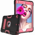 thumbnail image 4 of Dteck iPad Mini 5, Mini 4 Case, Shockproof [Full-Body] Hybrid 3-Layer Drop Protection Rugged Kickstand [HD Screen Protector] Cover For iPad Mini 5th 2019 / Mini 4th Gen 2015 7.9", Black+Rose, 4 of 7