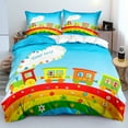 thumbnail image 1 of Small Train Quilt Cover Suit, Three-piece Set, Bedding, Microfiber, Duvet Cover, Suitable For Boys And Girls-SinKeeU, 1 of 3